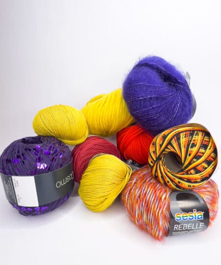 riempi il tuo sacchetto gomitoli di lana e alpaca in offerta palette fuoco