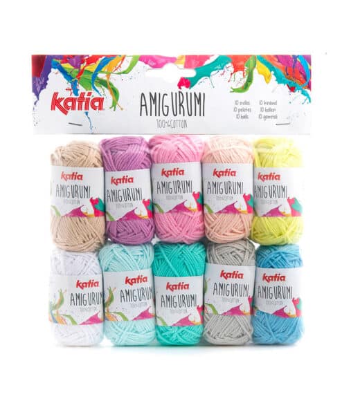 amigurumi kit gomitoli 100% cotone 10 colori katia filati