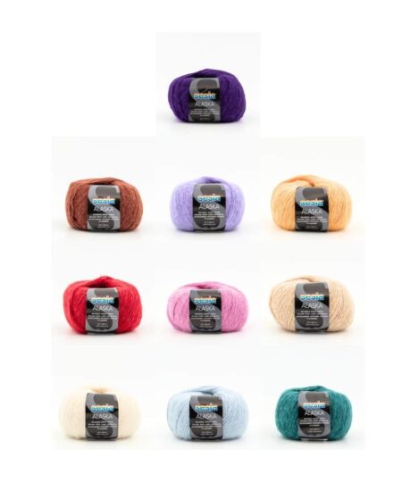 Pacco 10 Gomitoli: Alaska filato in Cashmere lana e Alpaca di Sesia filati
