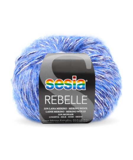 Manifatture Sesia Rebelle un filato Mohair e Seta con lana merino dai colori bellissimi da lavorare con ferri grossi disponibile on line