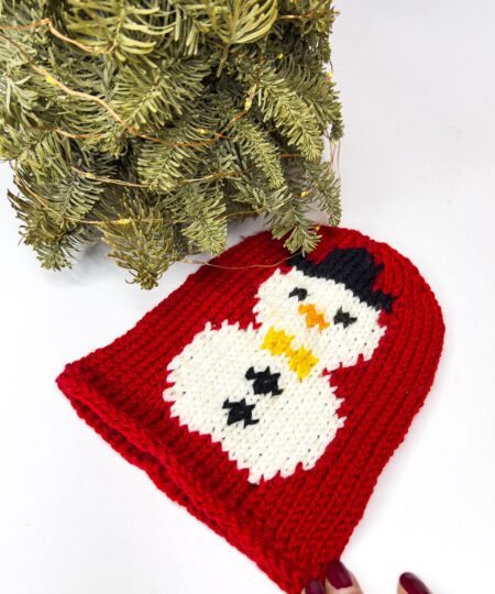 modello cappello di lana fatto a mano per per Natale