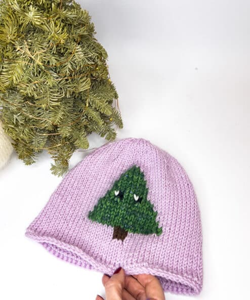 modello cappello di lana fatto a mano per per Natale