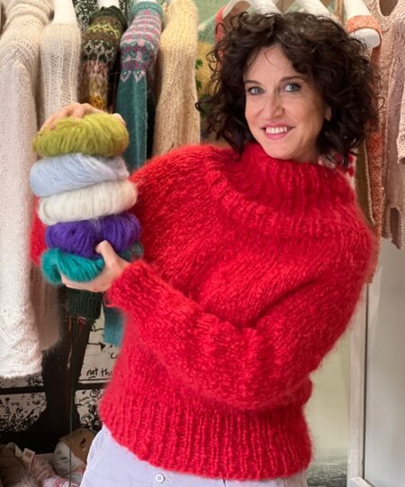 niagara pattern kit maglia top-down ferri circolari