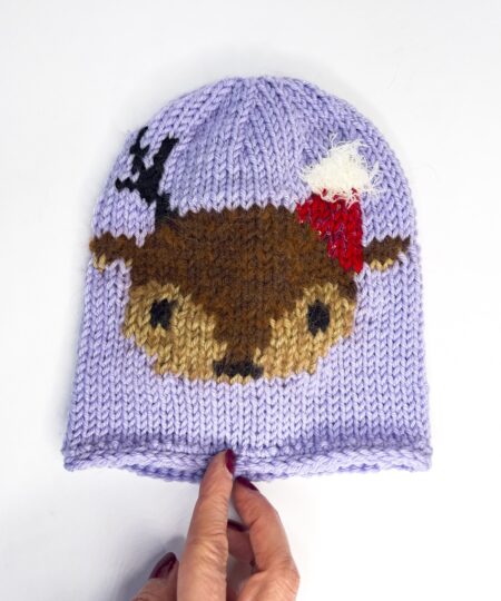 modello cappello di lana fatto a mano per per Natale