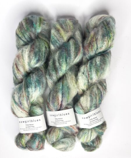 Alternative view of Mohair tinto a mano Cowgirlblues Yarn Fluffy