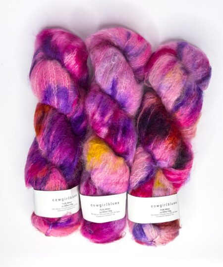 Mohair tinto a mano Cowgirlblues Yarn Fluffy