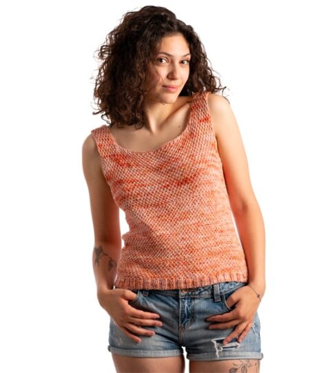 kit maglia con ferri circolari canottiera le lavandou filato Noro Yarn Kakigori