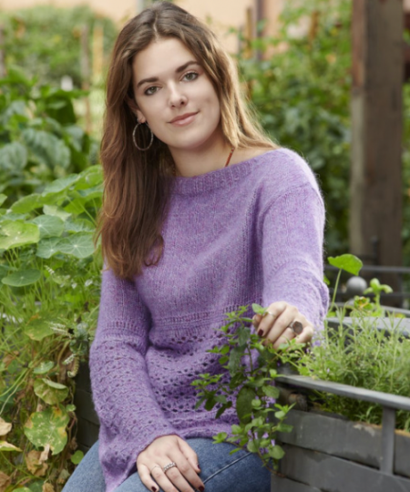 kit uncinetto per realizzare maglia con filato bonbon sesia lana alpaca e cotone