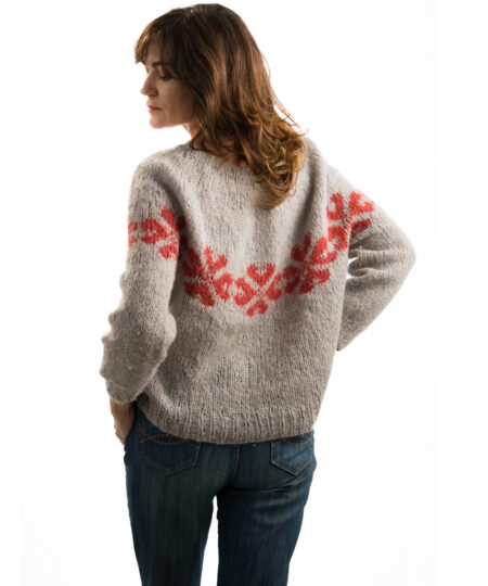 kit maglia arabesque modello ai ferri circolari per maglia top down