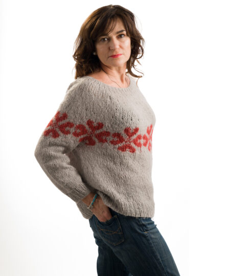 arabesque knitting kit circular needle pattern for top down knitting