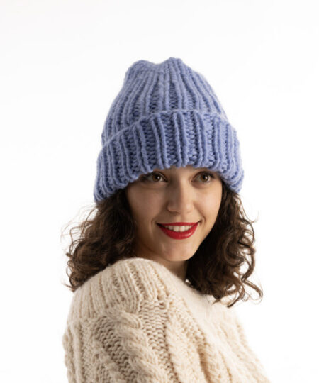 Kit Maglia ferri circolari Cappello Ciccio modello facile lana grossa