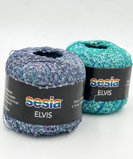 Filati on line Elvis di Filati Sesia filo di paillettes che illuminerà il lavoro a maglia tutti i colori disponibili online