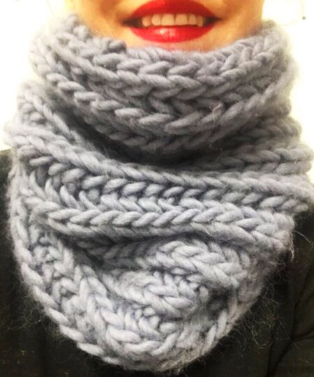 collo caldo caldo pattern a maglia ferri grossi facile