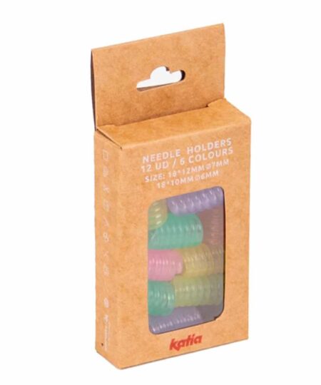 Ferma Ferri a spirale Katia Filati tieni accoppiati i tuoi ferri, per ferri da 2.0 a 6.5 mm perfetti sia per ferri diritti che per i circolari. 