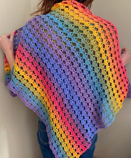 scialle uncinetto donna con cotone biologico sesia filati iride