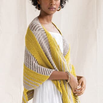 Summer Circus knit shawl with Noro Yarns sonata yarn