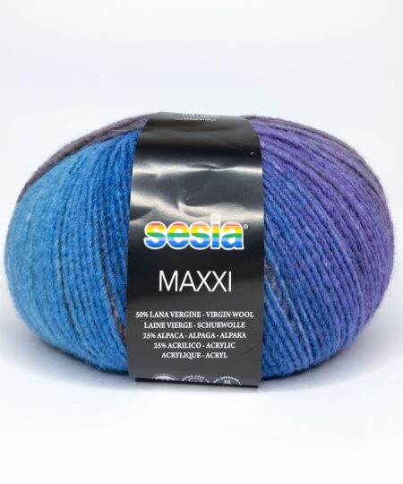 Maxi wool ball of Sesia yarns Maxxi made in Italy, fine composition of wool and alpaca to work with needles and crochet hooks
