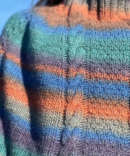 Knitting Kit: DAPHNE hood with circular needles made with Maxxi yarn wool yarn and alpaca wool maxi chunky ball of yarn