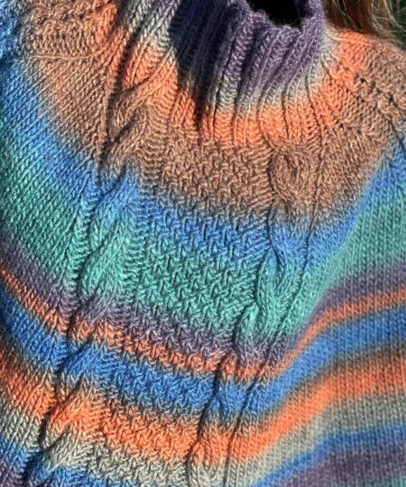 Knitting Kit: DAPHNE hood with circular needles made with Maxxi yarn wool yarn and alpaca wool maxi chunky ball of yarn