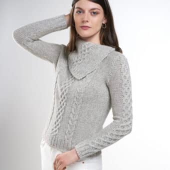 Knitting Kit: ALHAMBRA women's knitting knits a knit from virgin wool and alpaca yarn organic yarns in natural colors