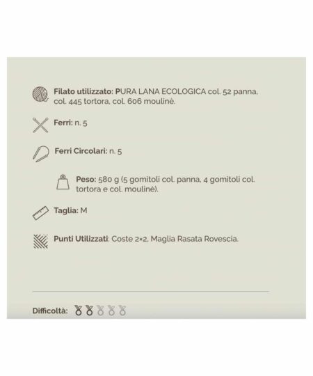 Kit Maglia: HELENE maglia per principianti ai ferri una bellissima maglia da donna di filato ecologico lana vergine e alpaca manifattura sesia