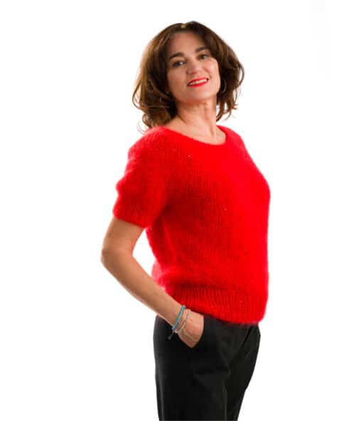 Modello Maglia: Nuvola Chic la maglia in Mohair top-down di Natale