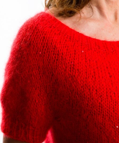 Modello Maglia: Nuvola Chic la maglia in Mohair top-down di Natale