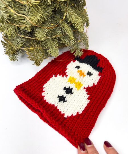 modello cappello di lana fatto a mano per per Natale