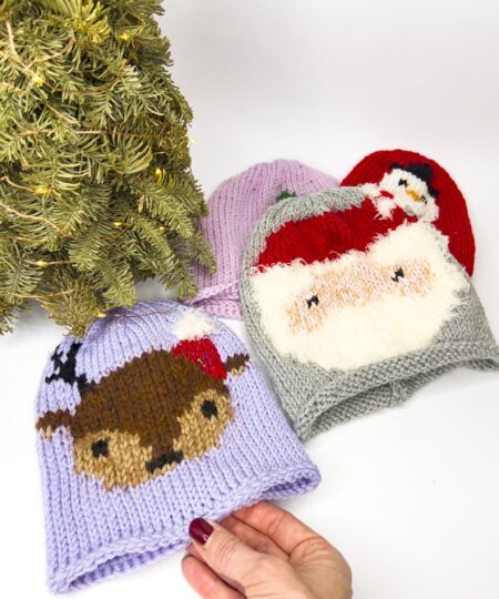 modello cappello di lana fatto a mano per per Natale
