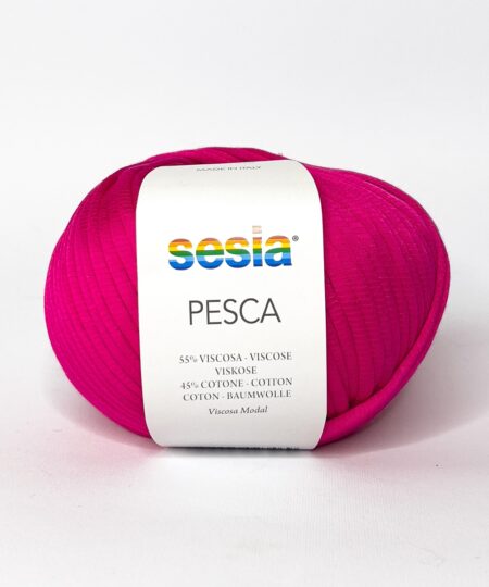 Filato online di Manifattura Sesia Filati Pesca fettuccia in cotone e viscosa gomitolo ideale capi estivi per lavori a uncinetto e ferri