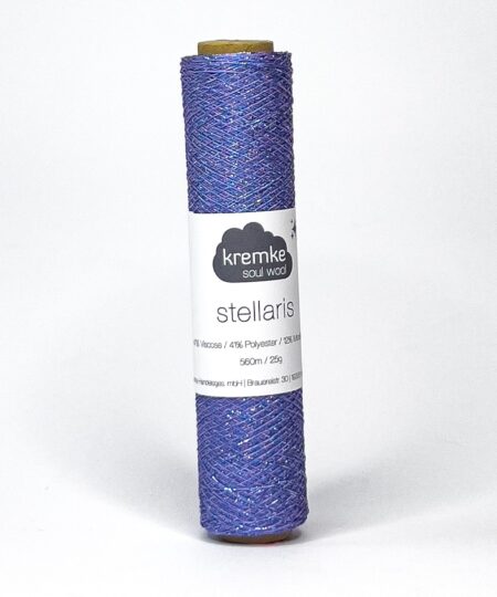 filato Lamè Stellaris Kremke Soul Wool è un filato per tutte le stagioni luminoso e morbido puoi lavorarlo all'uncinetto o ferri