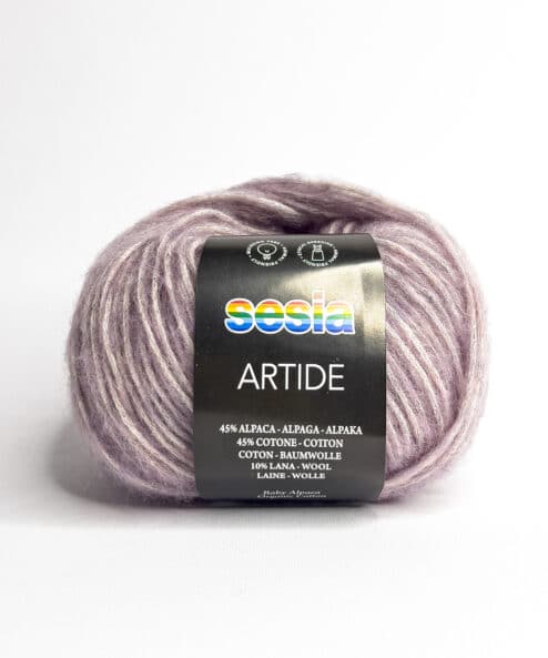 Artide is a soft and warm alpaca and wool ball of yarn from Sesia Yarns ideal for knitting and crochet needlework