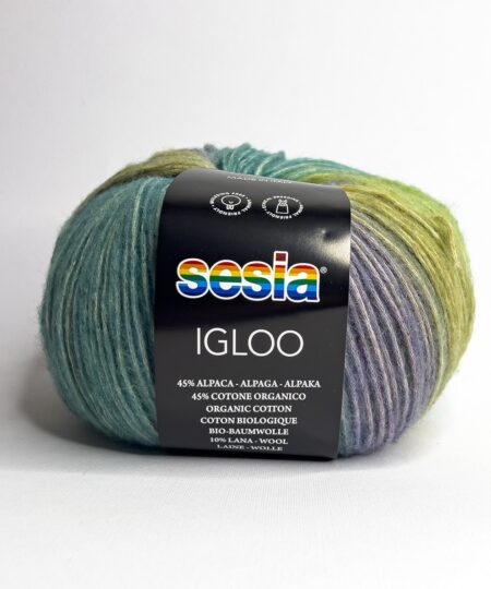 Igloo di Manifattura Sesia è un filato in Alpaca e Cotone biologico e lana ideale per lavori a maglia e uncinetto