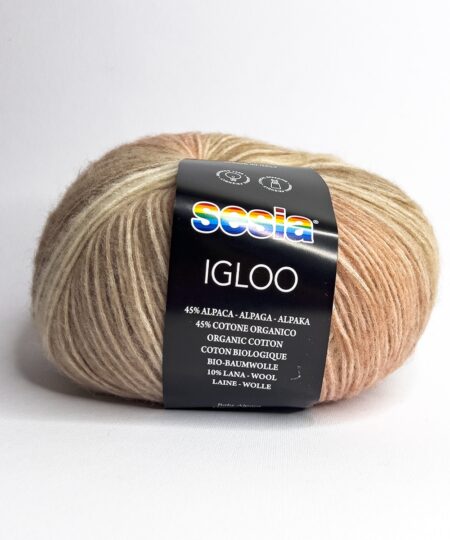 Igloo di Manifattura Sesia è un filato in Alpaca e Cotone biologico e lana ideale per lavori a maglia e uncinetto