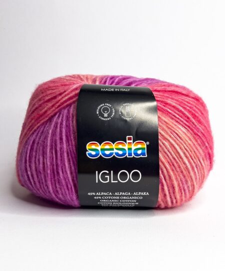 Igloo di Manifattura Sesia è un filato in Alpaca e Cotone biologico e lana ideale per lavori a maglia e uncinetto