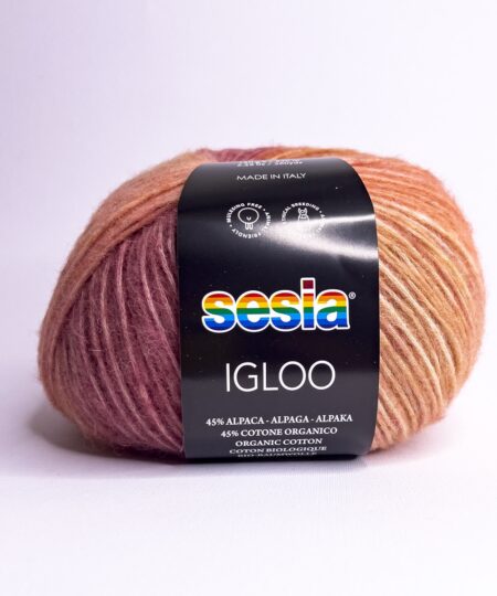 Igloo di Manifattura Sesia è un filato in Alpaca e Cotone biologico e lana ideale per lavori a maglia e uncinetto