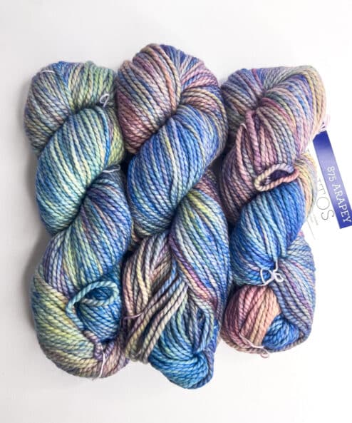 nuovo filato della collezione stagione autunno inverno di malabrigo yarn Vientos è un filato tinto a mano in 100% lana merino superwash