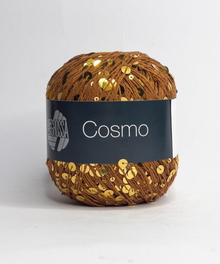 filato Cosmo di Lana Grossa e La perfetta combinazione di cotone naturale e paillettes scintillanti da lavorare ai ferri o all'uncinetto