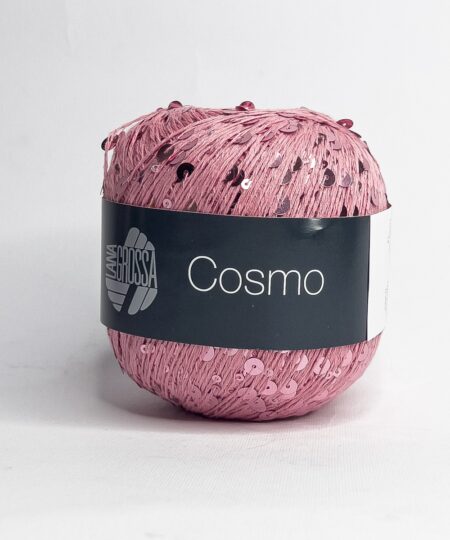 filato Cosmo di Lana Grossa e La perfetta combinazione di cotone naturale e paillettes scintillanti da lavorare ai ferri o all'uncinetto
