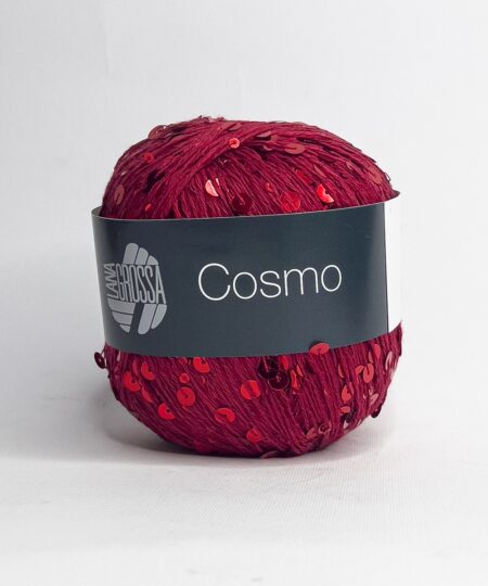 filato Cosmo di Lana Grossa e La perfetta combinazione di cotone naturale e paillettes scintillanti da lavorare ai ferri o all'uncinetto