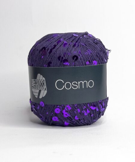 filato Cosmo di Lana Grossa e La perfetta combinazione di cotone naturale e paillettes scintillanti da lavorare ai ferri o all'uncinetto