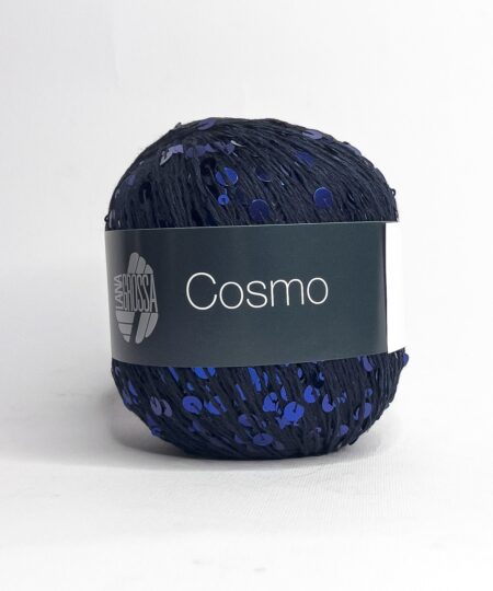 filato Cosmo di Lana Grossa e La perfetta combinazione di cotone naturale e paillettes scintillanti da lavorare ai ferri o all'uncinetto