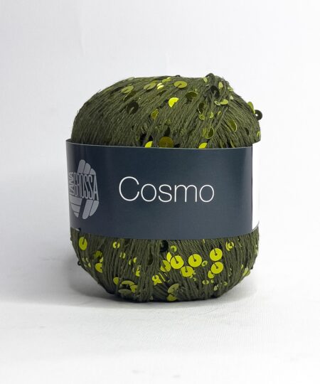 filato Cosmo di Lana Grossa e La perfetta combinazione di cotone naturale e paillettes scintillanti da lavorare ai ferri o all'uncinetto