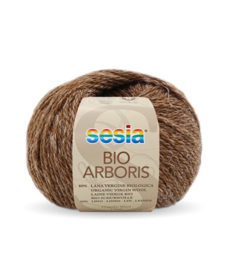 bio arboris sesiafilati Bellissimo filato organico, una miscela di lana e lino che donano un effetto rustico al filato.