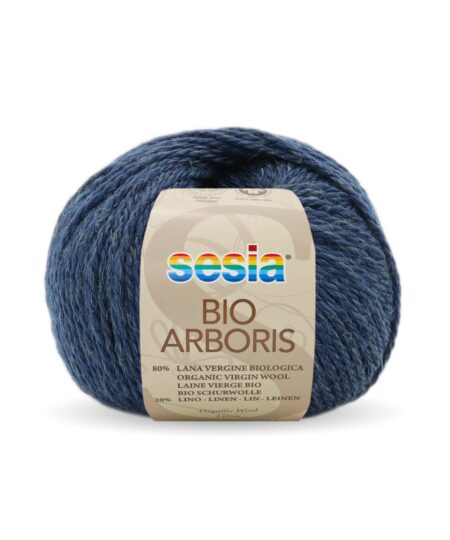 bio arboris sesiafilati Bellissimo filato organico, una miscela di lana e lino che donano un effetto rustico al filato.