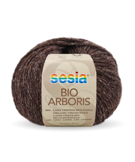 bio arboris sesiafilati Bellissimo filato organico, una miscela di lana e lino che donano un effetto rustico al filato.