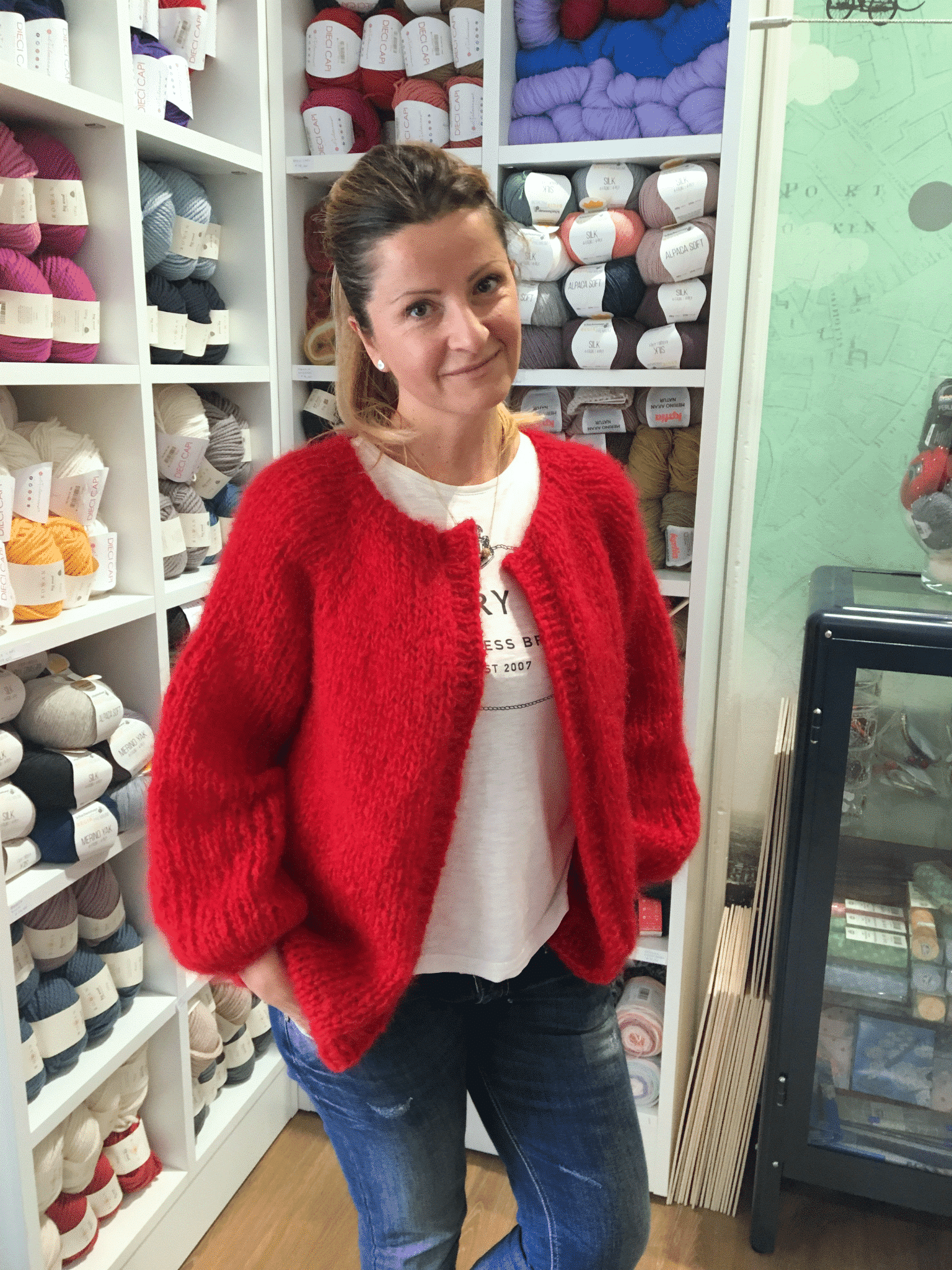 Kit Maglia: Cardigan Nuvola con Ferri Circolari