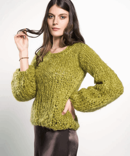 knitting modello mohair chunky novecento manifattura sesia