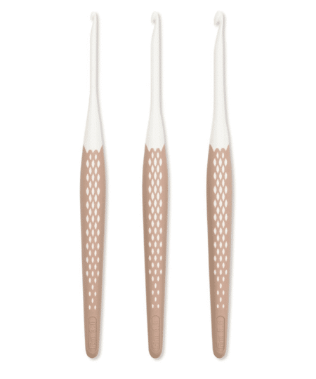 Prym ergonomics Set di Uncinetti Ergonomici in resina molto leggeri e lisci da usare con filati di lana, cotone e fettuccia