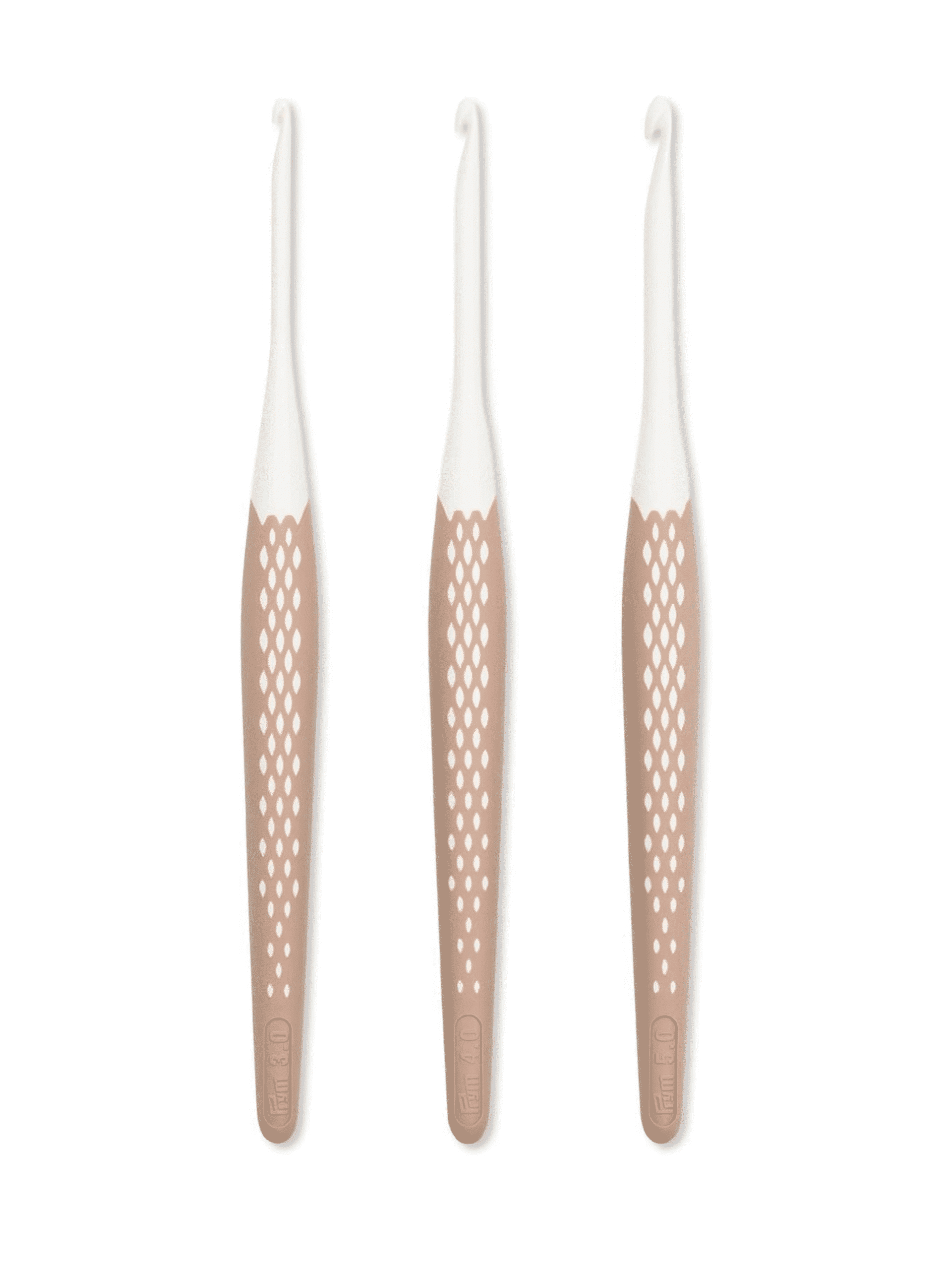 Prym ergonomics Set di Uncinetti Ergonomici in resina molto leggeri e lisci da usare con filati di lana, cotone e fettuccia